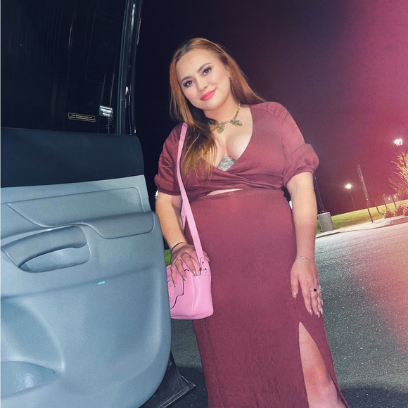 ✨VICI ‘Let It Breathe’ Cutout Knit Midi Dress in Brown✨ - Picture 6 of 6